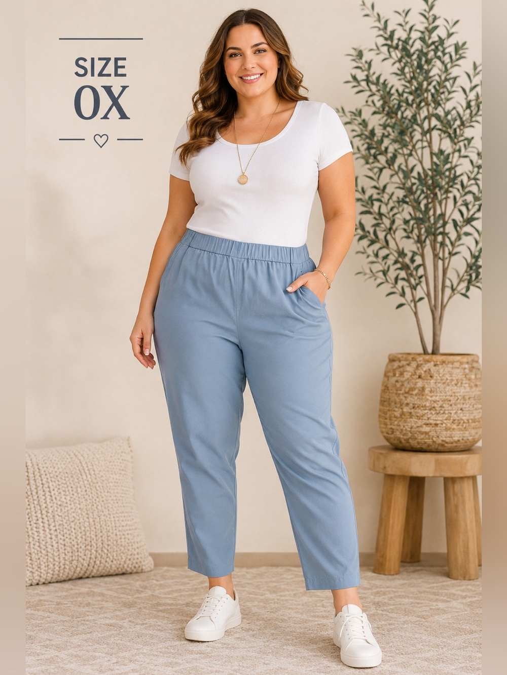 Alfani Light Blue Pull-On Pants – Size 0X